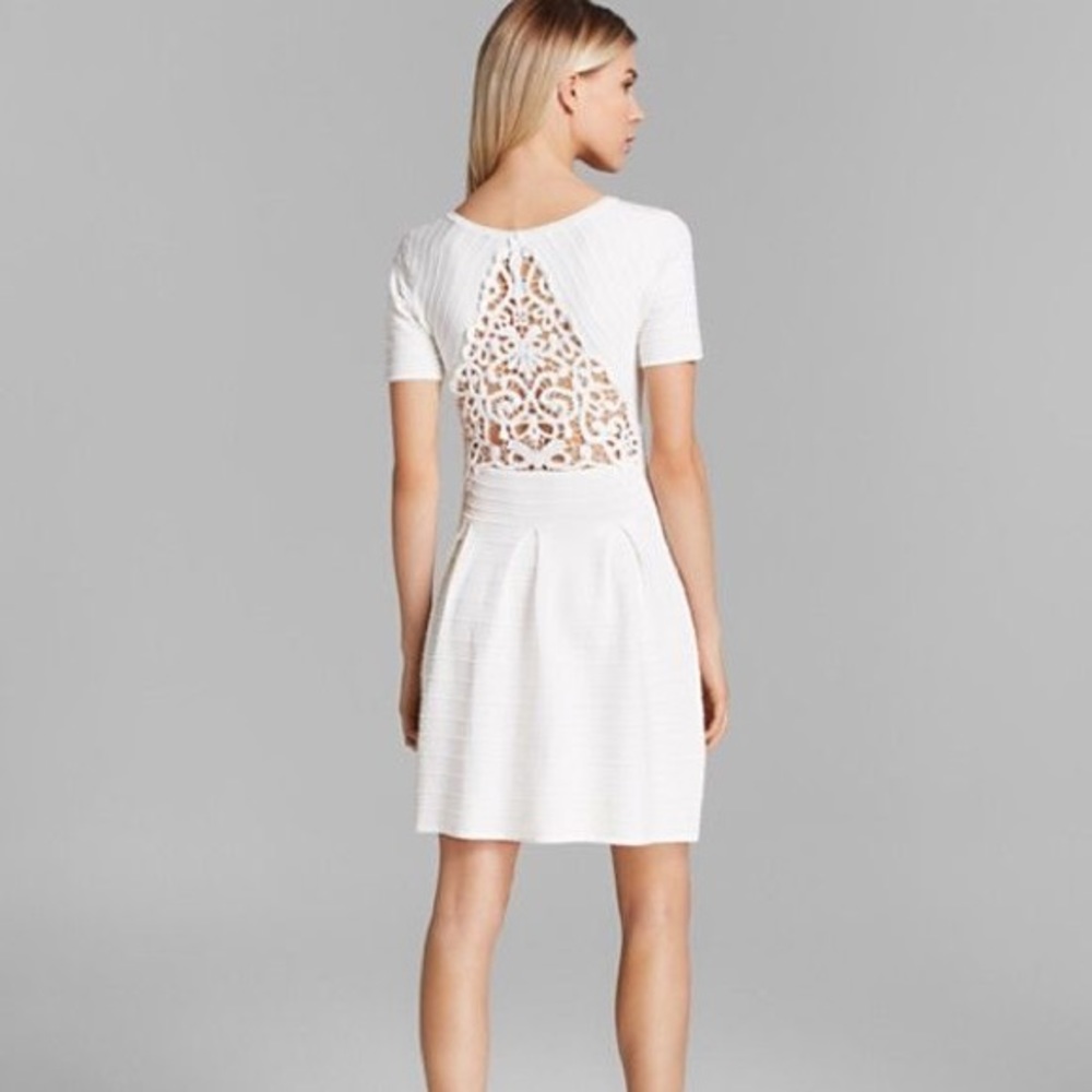 French Connection v-neck short sleeve white dress